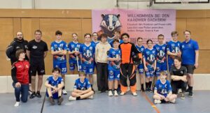 Unser U15-Team im Trikot der Karower Dachse in der Saison 2024/25 als Spielgemeinschaft mit dem TSC Berlin und dem UHC Berlin.