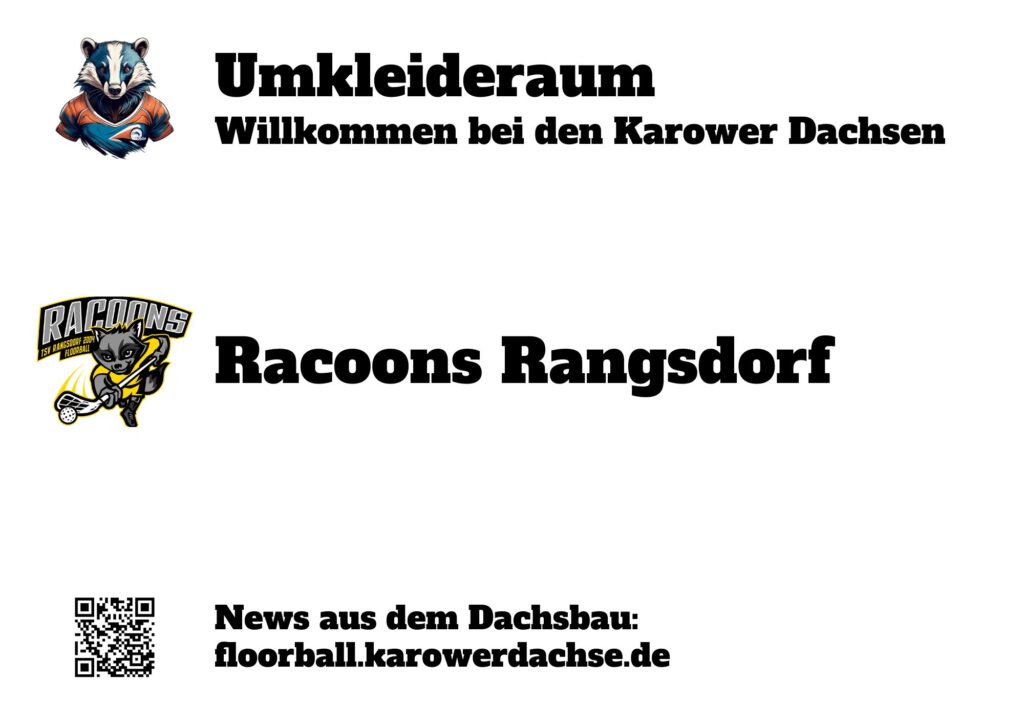 Umkleideräume - Racoons Rangsdorf