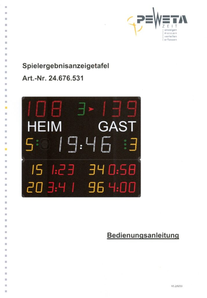 Anleitung Spielstandsanzeige - GS im Panketal